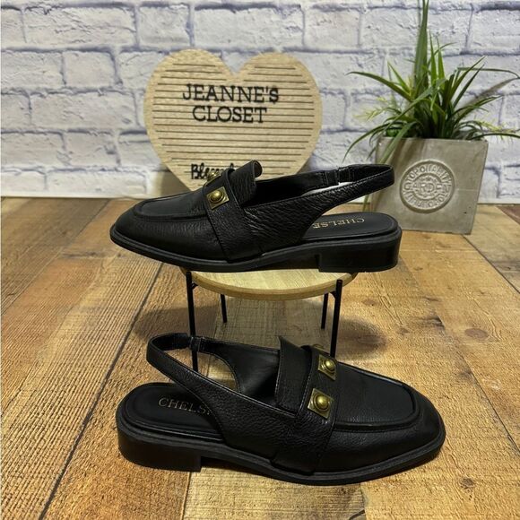 Chelsea & Violet Lundin Leather Slingback Flats - Picture 1 of 10